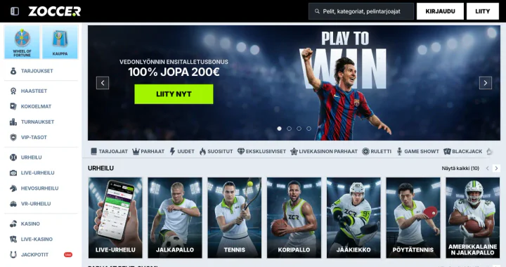 Casino-Lobby von zoccer.com: Slots auf der Startseite