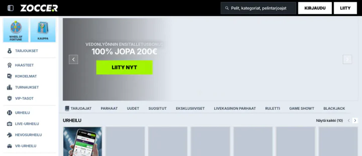 Registrierungsformular bei zoccer.com (Kontowährung EUR)